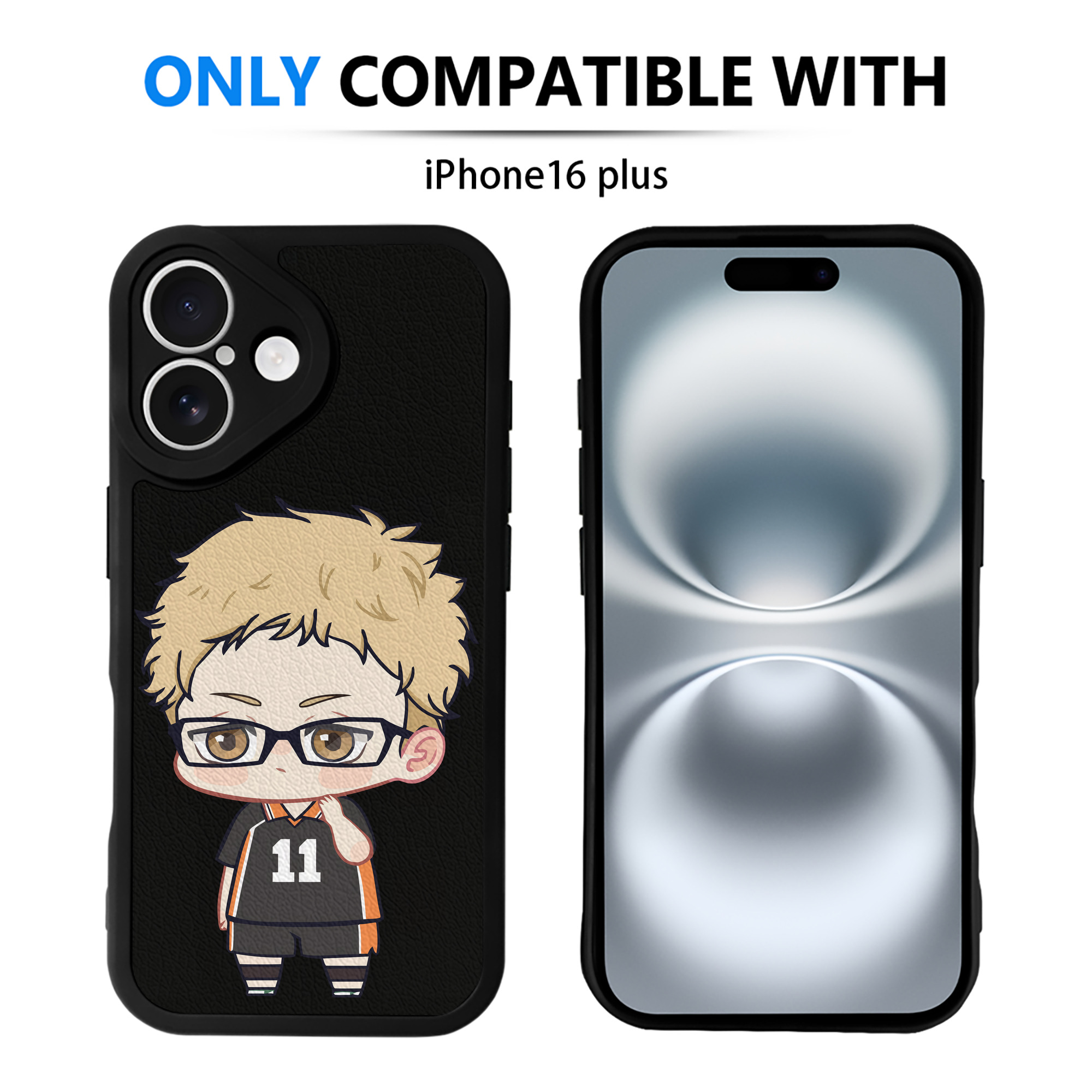 （画像用） ハイキュー!! Haikyu!! 【iPhone 16シリーズ対応】シリコンスマホケース（レザー調） 材質：シリコン